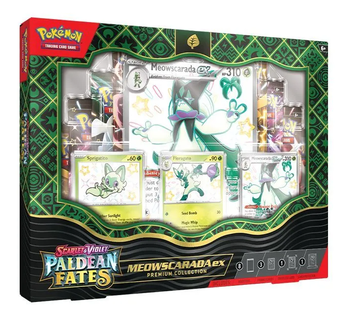 Pokemon - Scarlet & Violet - Paldean Fates - Premium Collection Box Shiny Quaquaval, Meowscarada, Skeledirge Ex
