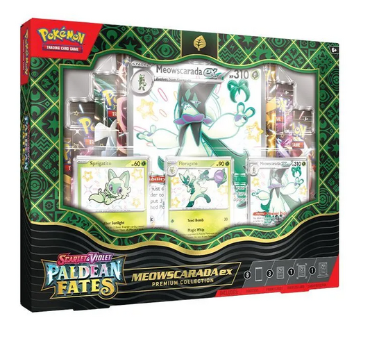 Pokemon - Scarlet & Violet - Paldean Fates - Premium Collection Box Shiny Quaquaval, Meowscarada, Skeledirge Ex