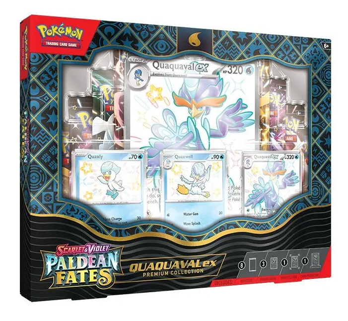 Pokemon - Scarlet & Violet - Paldean Fates - Premium Collection Box Shiny Quaquaval, Meowscarada, Skeledirge Ex